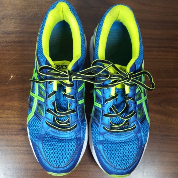 Asics Gel Contend 4 Athletic Running Shoe Womens Size 7 C707N  Blue Green White - Picture 4 of 9